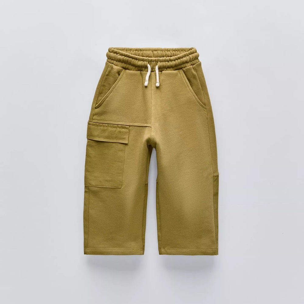 Kids Tan Cargo Pants